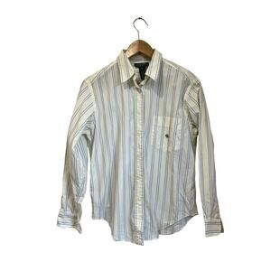 Lauren Ralph Lauren Petite Preppy Stripe Button Down Country Club Shirt 12P